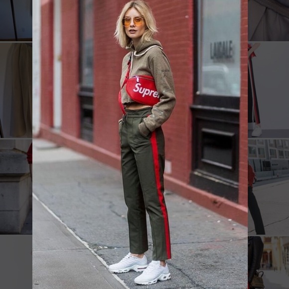 👟 Gap Fit Wide Leg Side Stripes Workout Varsity Trendy Ankle Cropped Pants - Picture 13 of 13